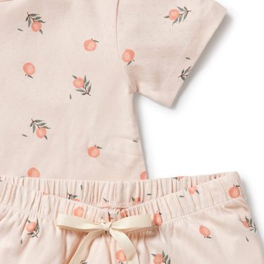 Wilson & Frenchy - Peaches Organic Womens Short Sleeved Pyjamas